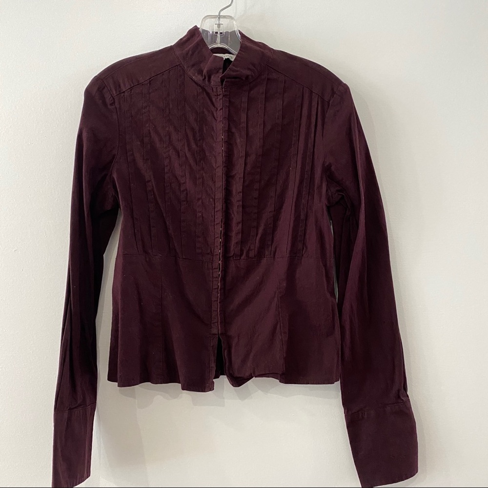 Ipekyol dark purple long sleeve blouse 10
